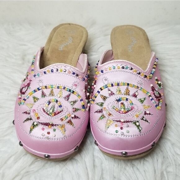 Coasters beaded slip on mules satiny - Picture 7 of 7